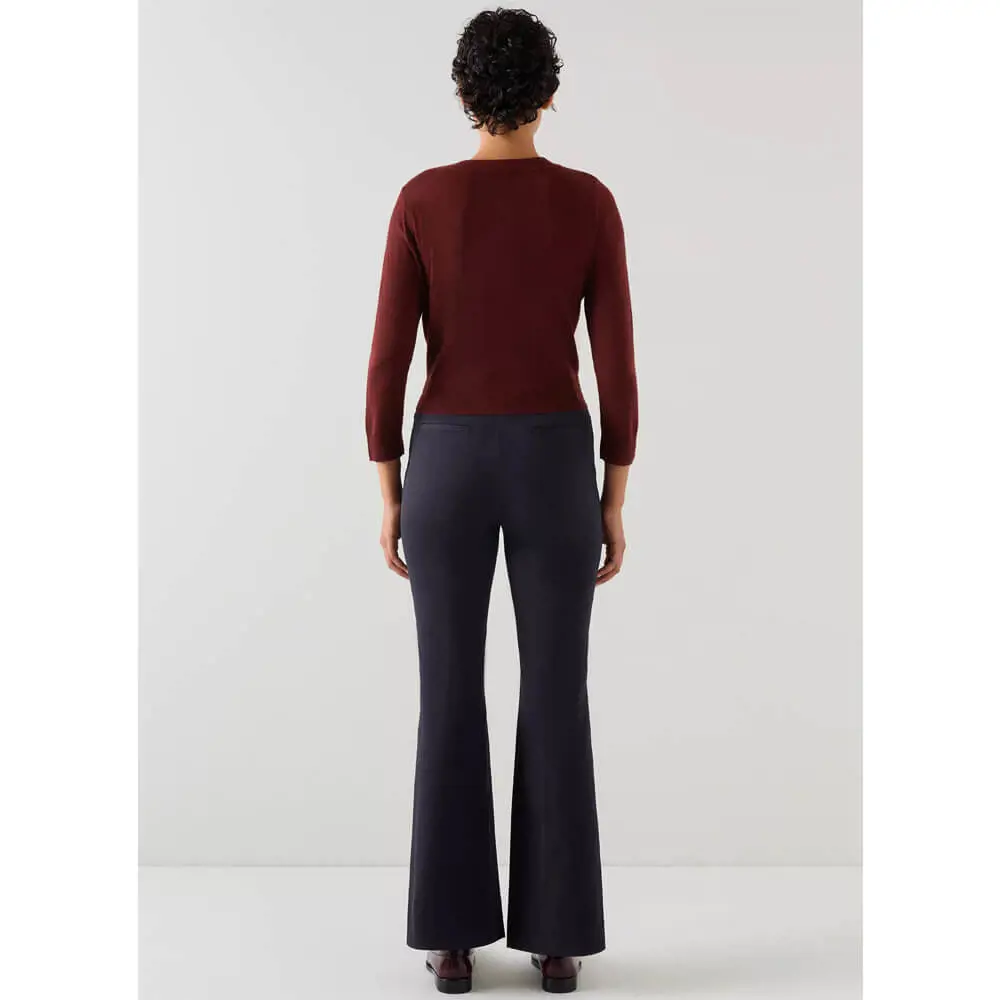 LK Bennett Susie Cotton Blend Flared Trousers